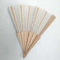 thumbnail image 5 of 2 Pieces Handheld Fan Folding Fabric Hand Folding Fans Craft Fan Decoration Fan Gift Fan with Drawstring Bags, 5 of 5