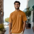 thumbnail image 2 of Dalix Ghost Midweight Embroidered Cotton Tee Jersey Mens in Toast S Small, 2 of 4