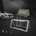 thumbnail image 5 of Carbon Fiber License Plate Frames Heavy Duty Car Auto Tag Holder Cover Rattle-Proof Front and Rear Plate Mounting Kit, 5 of 8