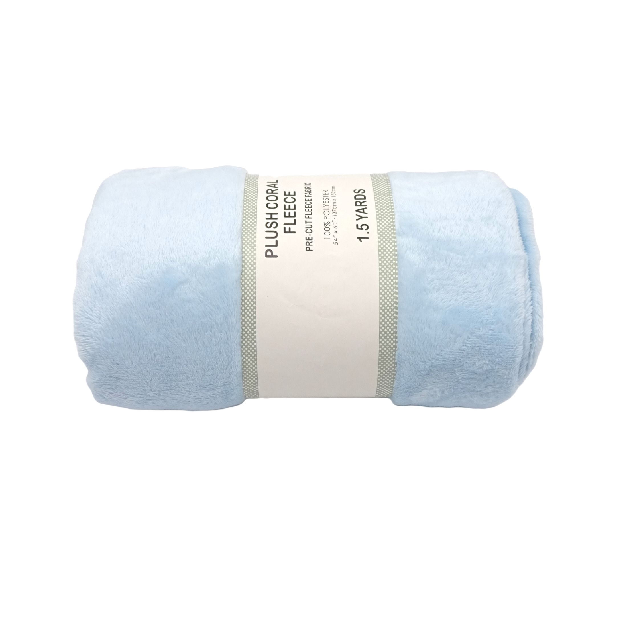 (2 pack) Shason Textile 1.5 Yard Cut Plush Coral Fleece Fabric, Light Blue, 54" Wide for Sewing & Crafts