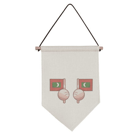 Maldives Flag Islands Canvas Flag Hanging Wall Art Decor Banner