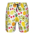 thumbnail image 3 of Balery Avocado And Pineapple Traje de Baño Estilo Hawaiano para Hombre, Shorts de Secado Rápido con Bolsillos-Large, 3 of 6
