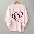 thumbnail image 4 of Valentine's Day Heart Sweatshirts Women Oversized Cute Crewneck Long Sleeve Pullover Tops Clothes, 4 of 4