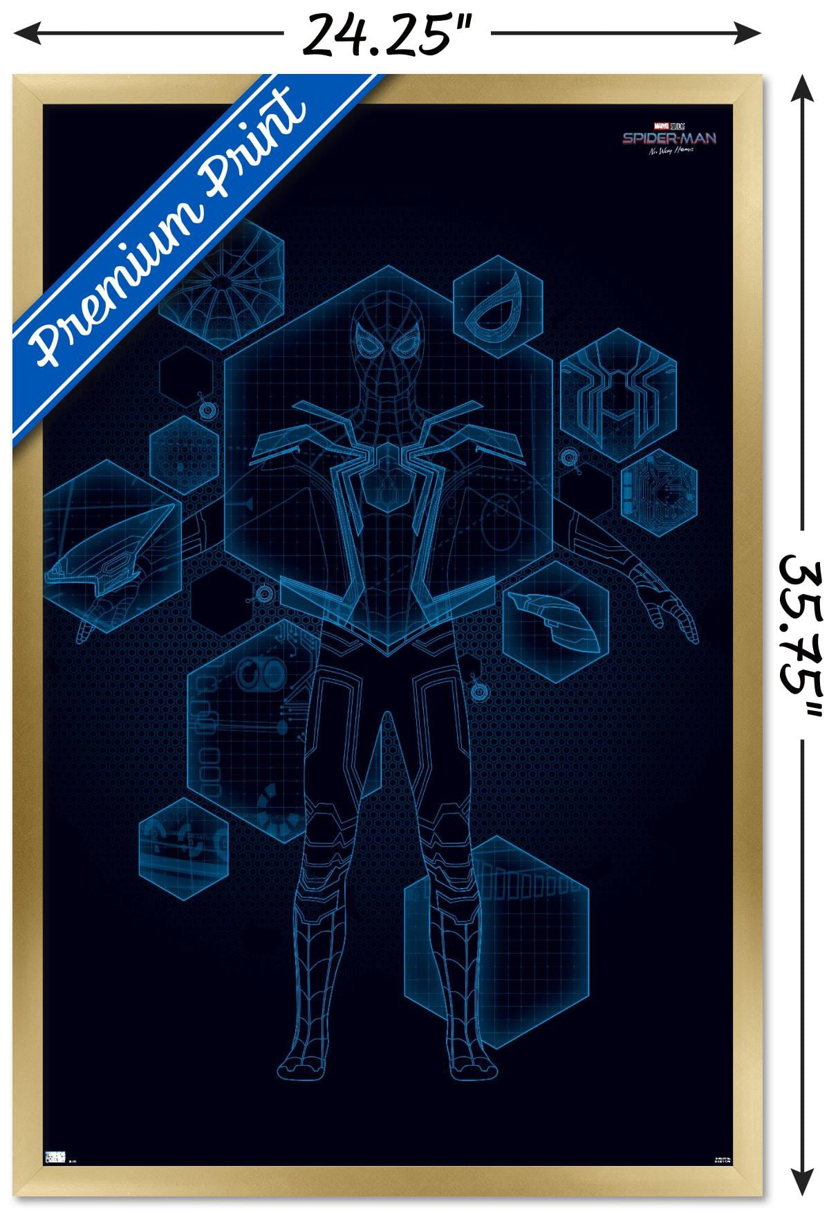 Marvel Spider-Man: No Way Home - Tech 24.25" x 35.75" Framed Poster, by Trends International