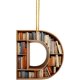 thumbnail image 1 of Adornos de árbol de Navidad con forma de libro, colgante de estantería con forma de letra, adorno de bibliotecario para amantes de los libros, adorno de acrílico para Navidad, regalo para amantes de l, 1 of 7