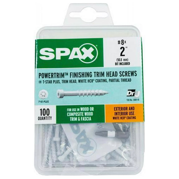 SPAX PowerTrim No. 8 Label X 2 in. L Star Trim Head Trim Screws 0.64 lb 100 pk