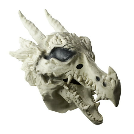 Dragon Skull Moving Jaw Latex Full Face Mask Halloween Party Costume Accessory