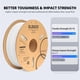 thumbnail image 2 of Filamento para impresora 3D ELEGOO PLA Plus, 1,75 mm, blanco, 1 kg, 2 of 7