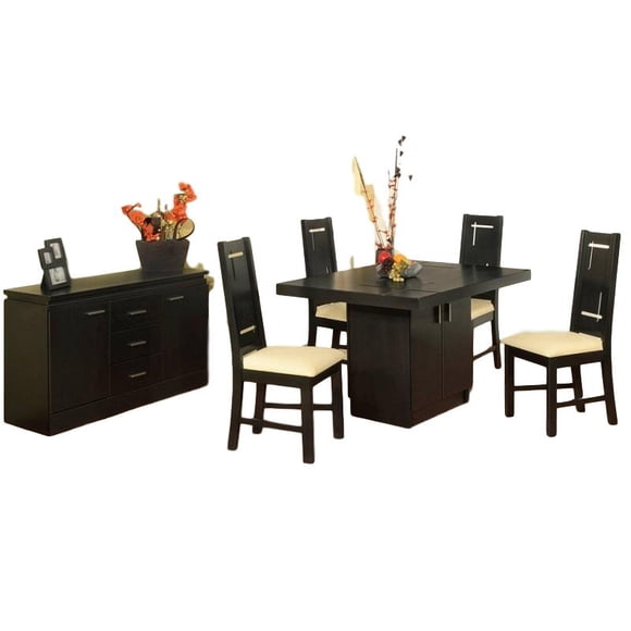 Comedor Kessa Muebles ETO 4 sillas Café