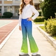 thumbnail image 3 of Trikvn Kids Flared Denim Pants Girls Stretch Bell Bottoms Casual Gradient Color Jeans Fashion Vintage Streetwear Trousers, 3 of 8