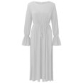 thumbnail image 4 of SZXZYGS Robes d'Invité de Mariage pour Femmes Midi Hiver Femmes Printemps Automne Manches Longues Ample Confortable Couleur Unie Jupe Robe 2024, 4 of 4
