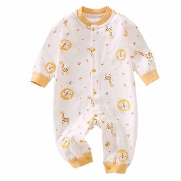 Bovxnpu Fall Winter Newborn Bodysuit, Infant Rompers, Toddler Girls Boys Long Sleeve Printed Color T-Shirt Round Neck Jumpsuit Romper