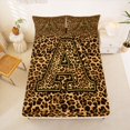 thumbnail image 5 of jejeloiu Cheetah Animal Monogram A Full Size Sheets For Kids,Classic Print Letter Design Bed Sheets,4 Pieces, 5 of 6