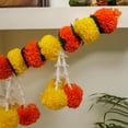 thumbnail image 4 of 5 Ft Marigold Festive Toran | Door Hanging Toran | Indian Thorans | Atificial Flower Garland | Pooja Mandir, Door, Diwali Decoration Toran | Indian Housewarming Decor, Bandhanwar | (Pack of 1), 4 of 4
