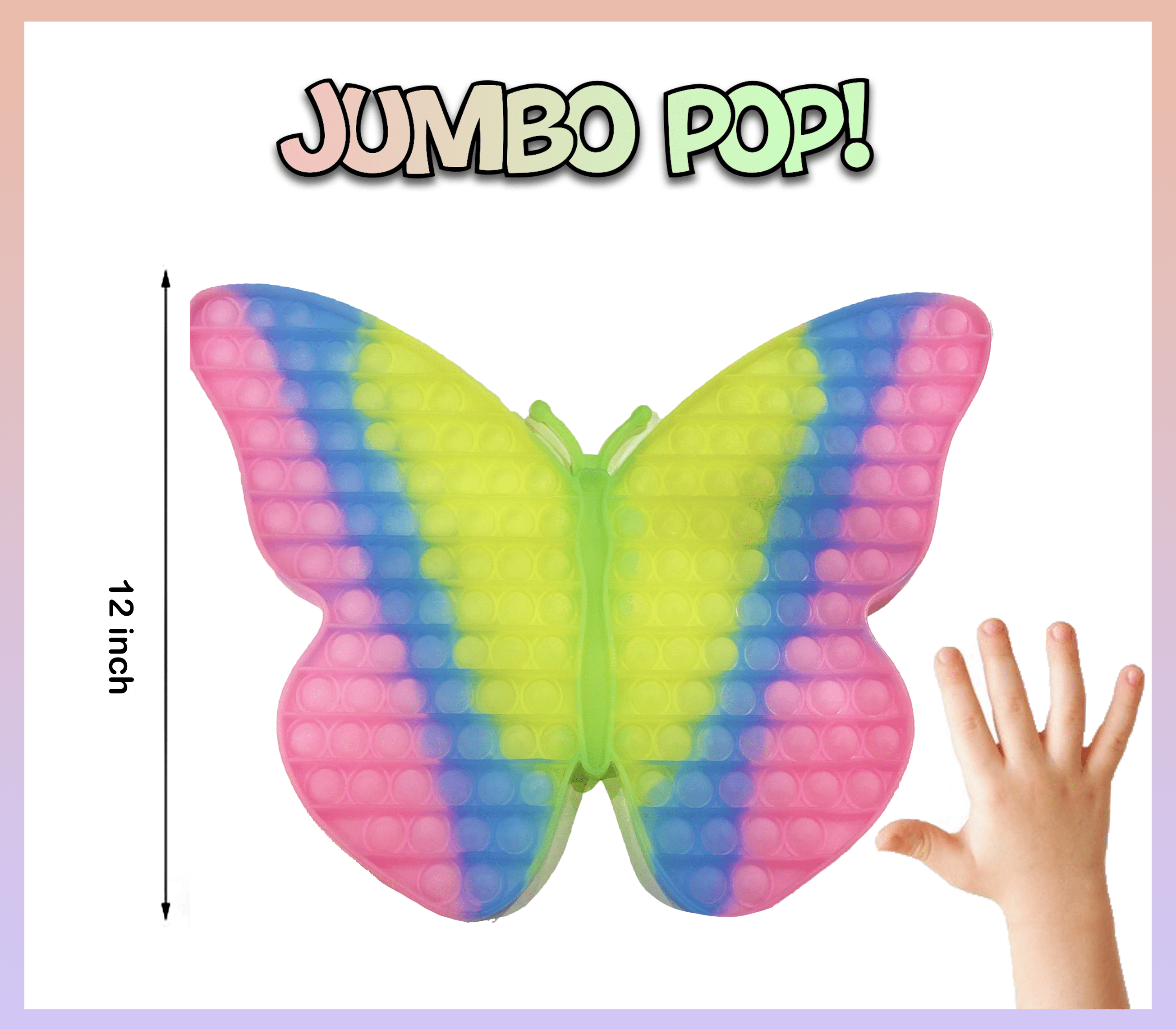 Super Huge Pop Butterfly Giant Big Fidget  Colorful Jumbo Popper Large 