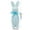 Light Blue, variant on Orange Easter Flocked Bunny With Bow Standing Figurine Foam Decoration For Home Shelf Mantel Or Tabletop Festive Spring Accent