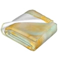 thumbnail image 2 of Bixox Fleece Blanket Yellow With Teal Marble Pattern Super Soft Double-Sided Microfiber Flannel Blanket for Sofa, Bed, Couch,Suitable for All Seasons - 40"x30", 2 of 5