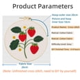 thumbnail image 2 of Red Strawberry Plant Stamped Cross Stitch Kits for Beginners with Hoop Simple Patterns 11CT Counted Embroidery Needlepoint Crafts Arts for DIY Enthusiasts and Home Decor 26x26cm(3), 2 of 8