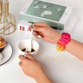 thumbnail image 2 of Correa de Scrunchie para Apple correa de 38mm o 40mm elástico de nylon solo bucle pulsera inteligente Iwatch 5 4 3 Se 6 7 (119mm-160mm) Feliz Sencillez, 2 of 5