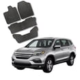thumbnail image 4 of All-Weather Floor Mats for 2016 to 2022 Honda Pilot 7 Passengers with Safety Locks, Front, Rear and 3rd Row, Black - ecoMats, 4 of 9