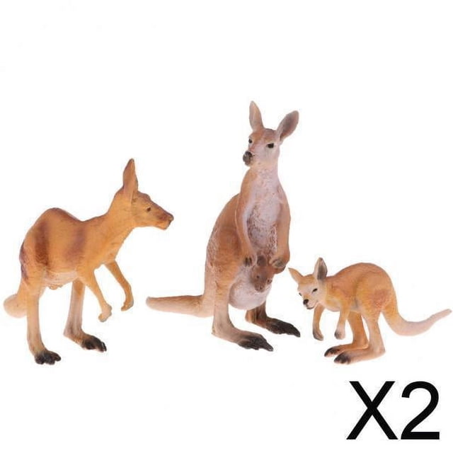 2x Animales Salvajes Modelo de Acción Juguete Figura de Adornos de Mesa para El Hogar 2 piezas