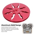 thumbnail image 4 of Empty Tape Reel, 7 Inch 1/4 Inch Empty Take Up Reel to Reel Small Hub with 8 Holes, Aluminum Alloy Universal Open Reel Audio Takeup Reel for Reel to Reel Recorder, 4 of 7