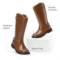 thumbnail image 4 of BURUDANI Girls Knee-High Side-Zip Riding Boots for Little Kid & Big Kid Sizes, 4 of 6