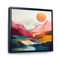 thumbnail image 2 of Designart "Pastel Bold Sunset horizon IV" Abstract Floater Framed Wall Art Print, 2 of 7