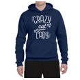 thumbnail image 2 of Wild Bobby, That Crazy Cat Lady, Pop Culture, Unisex Graphic Hoodie Sweatshirt, Navy, 3XL, 2 of 3