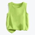 thumbnail image 5 of NIEWTR Girls' Loose Crew Neck Tank Tops Sleeveless Casual Summer Wide Strap Blouse Tees(Green,10-11 Years), 5 of 6