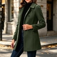 thumbnail image 6 of Cmtiyu Winter Coats for Women Classic Notched Collar Long Sleeve Button Pea Coats with Pockets Casual Fall Winter Outerwear Jackets S-2XL, 6 of 7