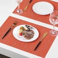 thumbnail image 5 of Orange Placemats, Woven Vinyl Place Mats For Kitchen Dining Table Set Of 8 Easy Gift, 5 of 5