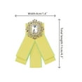 thumbnail image 2 of INSPIRE CHIC Pin de corbata de lazo de cinta preatado con rhinestones para mujeres Amarillo Talla Única, 2 of 4