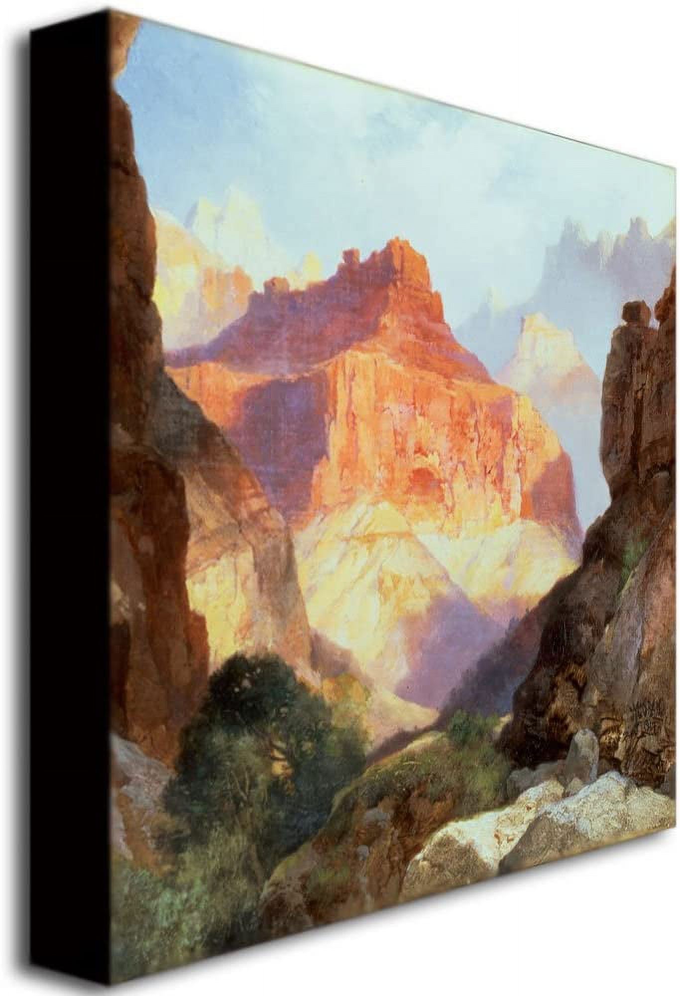 Trademark Fine Art "Under The Red Wall" Canvas Wall Art by Thomas Moran