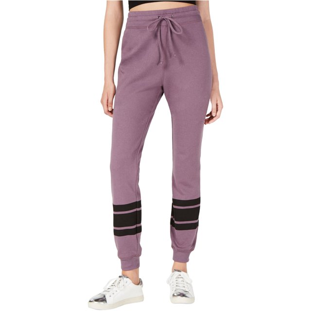 Material Girl - Pantalones jogger atléticos con cordón para mujer, morado, pequeño