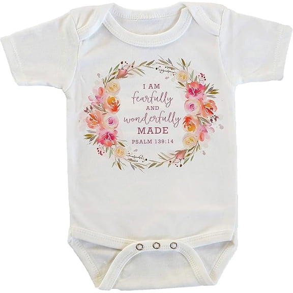 Fearfully and Wonderfully Made Psalms 139:14 Onesie/Bodysuit