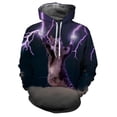 thumbnail image 2 of Sudadera con capucha con estampado 3D de gato divertido y relámpago para hombre, sudadera con capucha con estampado animal lindo e informal, tendencia urbana, sudadera de manga larga de otoño, 2 of 4