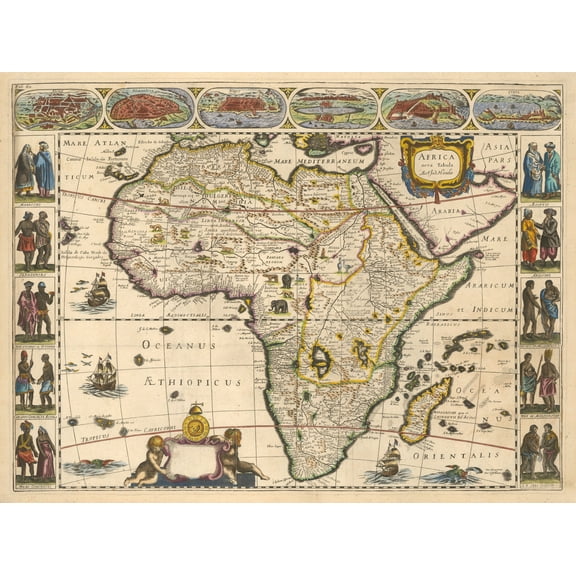 1659 Africa nova Tabula Auct. Jud Hondio