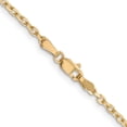 thumbnail image 4 of 14K Yellow Gold 2.2mm D/C Round Open Link Cable Chain (20 X 2.2) Made In Peru pen205-20, 4 of 5