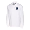 thumbnail image 2 of Men's-Cutter & Buck  White San Jose Earthquakes Big & Tall Advantage Eco Tri-Blend Pique Long Sleeve Polo, 2 of 3