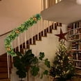 thumbnail image 4 of PALIFEUR 8.8ft Christmas Garland with Lights - Xmas Garland for Mantle Fireplace Holiday Party Christmas Decorations, Exquisite Christmas Garland with Led Lights, 4 of 8