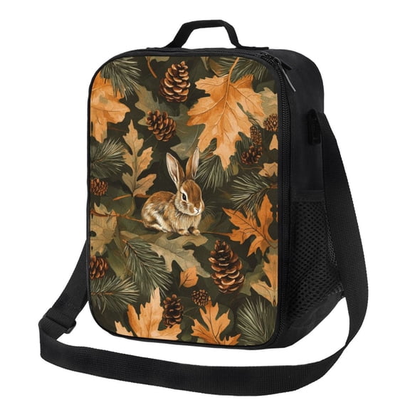 Bunny Lunch Bag Reusable Lunch Box Insulated Tote Bag with Adjustable Shoulder Strap