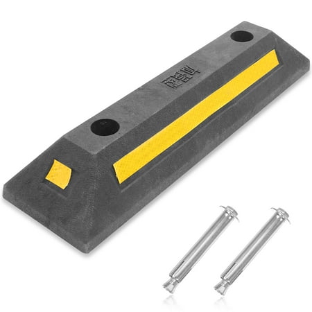 

NUOLUX Parking Stopper For Garage Rubber Reinforced Garage Parking Aid Wheel Stopper