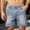 Blue, variant on Liweisiy Men's Skinny Jean Shorts Slim Fit Button Placket Vintage Denim Shorts Summer Casual Classic Jorts With Pockets Black S