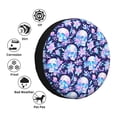 thumbnail image 4 of Yiaed crystal Skull flower leaf Print Tire Wheel Cover, Waterproof Spare Tire Cover Fit for Jeep, Truck,Trailer, RV, SUV, Camper and Most Vehicle-14 inch, 4 of 6