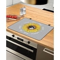 thumbnail image 2 of Stove Cover for Electric Stove, Sunflower and Moon,LIVE BY THE SUN LOVE BY THE MOON,Grey Stove Top Cover for Glass Top, Heat Resistant Rubber Mat Foldable Cooktop Cover Top Protector, 36"x21", 2 of 5