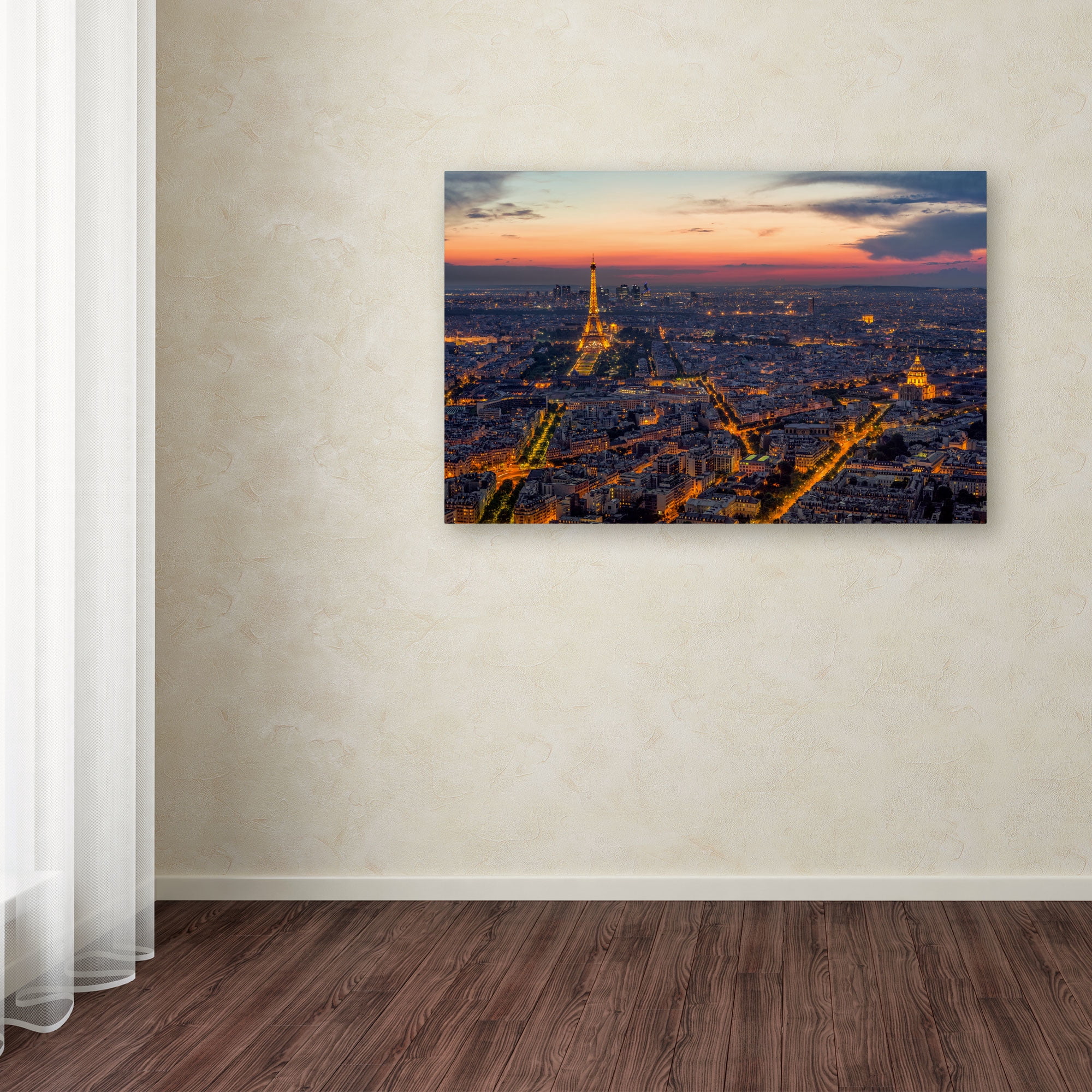 Trademark Fine Art "From the Roofs of Paris" Canvas Art by Mathieu Rivrin