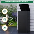 thumbnail image 5 of Fesbos Lockable Package Drop Box, Metal Package Delivery Box, Large Outdoor Storage Boxes Cabinet, Waterproof Anti-Theft Baffle Design, H41.3" x W19.7" x D16.1", Black, 5 of 8