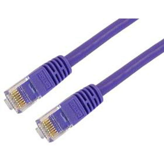 IEC M05297-03 RJ45 4pr Cat 5e UTP Cable With Molded Snag Free Strain Relief Purple - Imported 3'