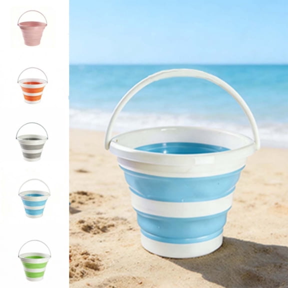 Portable Foldable Silicone Bucket for Car Fishing & Outdoor, Collapsible Water Bucket for Camping Beach Travel, Topliu